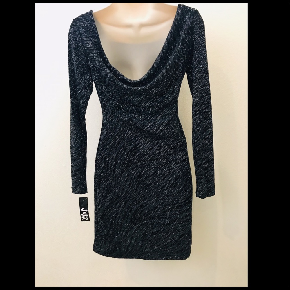 Jump Apparel lowback glittery bodycon dress XS NWT